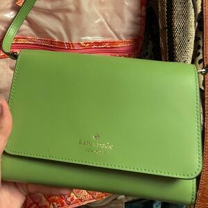 Kate Spade Green Leather Crossbody Purse